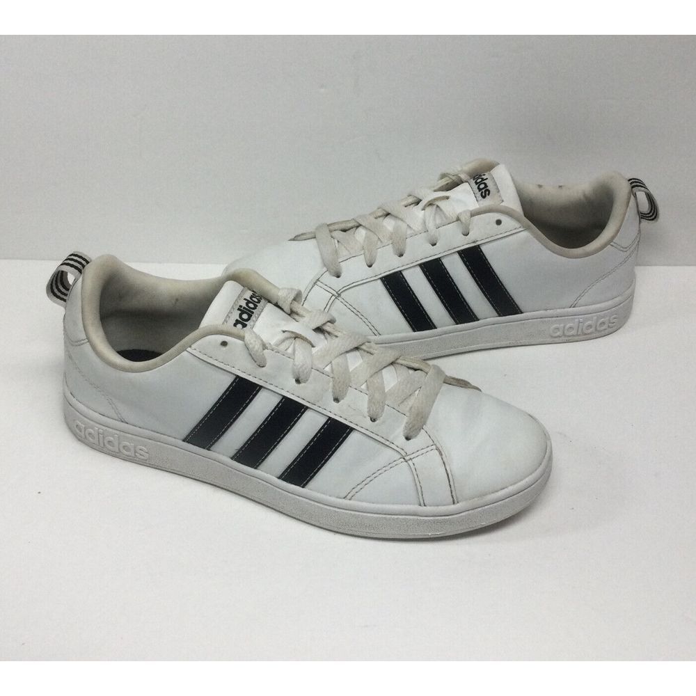 Adidas VS Advantage Running Shoes Womens Size 6 F36746 White Black Lace Up